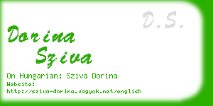 dorina sziva business card